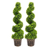 1/2Pcs Artificial Topiary Ball Green Plant Boxwood Potted Tree Indoor Outdoor UK