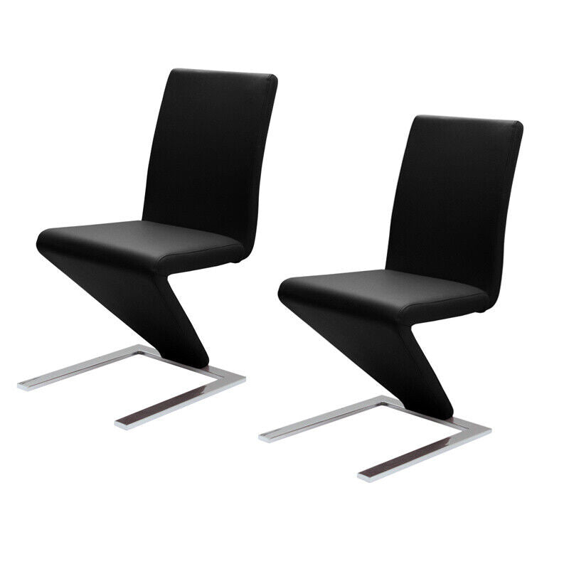 Round Glass Dining Table 4 Chairs Chrome Legs Home Kitchen Shop Office Furniture