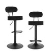 1/2x Bar Stool Kitchen Swivel Gas Lift Barstool Adjustable Height Breakfast Pub