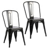 Industrial Wood & Metal Dining Table Tolix Chairs Bistro Bar Kitchen Dining Room