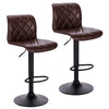 1/2/4/6x Bar Stool Faux Leather Breakfast Home Stool Swivel Gas Lift Bar Chair