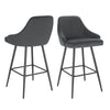 1/2/4x Bar Stool Velvet Padded High Counter Chair Backrest Barstool Pub Kitchen