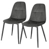 2/4/6x Velvet Dining Chairs with Backrest Upholstered Kitchen Chairs Restaurant