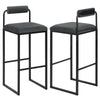 2/4x Barstools w/ Backrest Metal Legs High Counter Bar Chairs Pub Kitchen Chairs