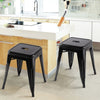 Tolix Metal Barstool Table Set Wooden Seat 2/4pcs Chairs Retro Bistro Restaurant