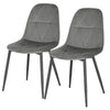 2/4/6x Velvet Dining Chairs with Backrest Upholstered Kitchen Chairs Restaurant