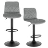 2/4/6x Breakfast Bar Stools Velvet Swivel Gas Lift Chair Kitchen Cafe Barstools