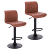 1/2/4/6x Bar Stool Faux Leather Breakfast Home Stool Swivel Gas Lift Bar Chair