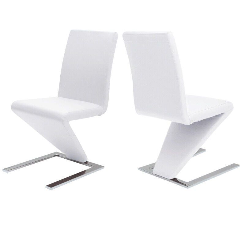 Round Glass Dining Table 4 Chairs Chrome Legs Home Kitchen Shop Office Furniture