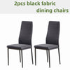 2/4/6pcs Faux Leather Velvet Fabric Dining Chairs Metal Chromed Legs Dining Room