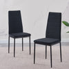2/4/6pcs Faux Leather Velvet Fabric Dining Chairs Metal Chromed Legs Dining Room