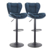 2x Bar Stools Faux Leather Kitchen Pub Breakfast Bar Chair Ajustable Swivel