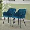 2 Pcs Dining Chairs Armchair PU / Velvet Kitchen Dining Room Restaurant Office