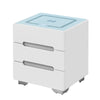 2/3 Drawers LED Bedside Tables Cabinets Wireless Charging Bedroom Furniture