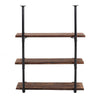 Wood Industrial Floating Shelves Pipe Shelf Storage Rustic Vintage Shelving Kit