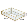 Vintage Mirrored Storage Box Gold Tray Jewelry Earring Cosmetics Display Box