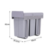 30L/40L Recycle Bin Pull Out Kitchen Cabinet Cupboard Waste Bin Integrated 430mm