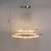 Dimmable Pendant LED Crystal Chandelier Circular Ceiling Light Living Room UK