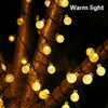 100-20LED SOLAR POWERED RETRO BULB STRING LIGHT GARDEN OUTDOOR FAIRY SUMMER LAMP