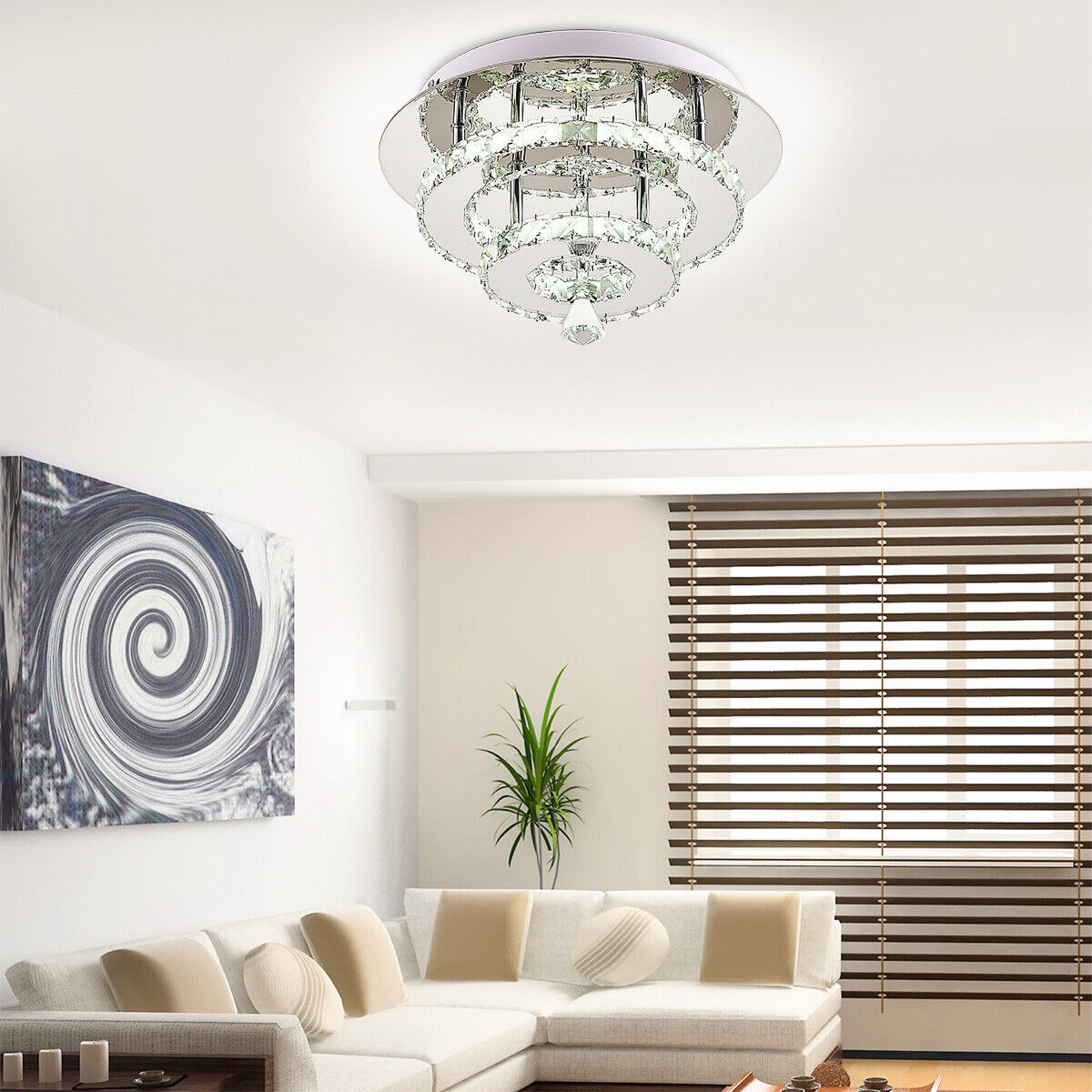 LED Ceiling Crystal Lights Luxury Chandelier Modern Pendant Lamps Chic Fixture