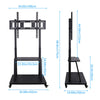 Portable Mobile Floor TV Stand Mount Bracket Thick 2 Tier Shelf UP To 100" TV