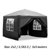 2MX2M 2.5MX2.5M 3MX3M Pop Up Gazebo Garden Party Tent With Sides Canopy Marquee