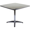 Aluminium Chrome Bistro Table Square Round Stacking Chair Cafe Outdoor Furniture