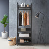 Zahra Bedroom Furniture Open Wardrobe Drawers Cabinet Modern Storage Black