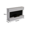 Glass Electric Fire White LED Flame Mantel Fireplace WiFi Wall Mounted Heater UK