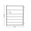 3-12FT Galvanised Metal Garden Gates Farm Dog Lamb Outdoor 7Bar Gate Single Door