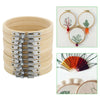 10PCS Wooden Embroidery Hoops Set Bamboo Circle Cross Hoop Stitch Tools 4In/3In