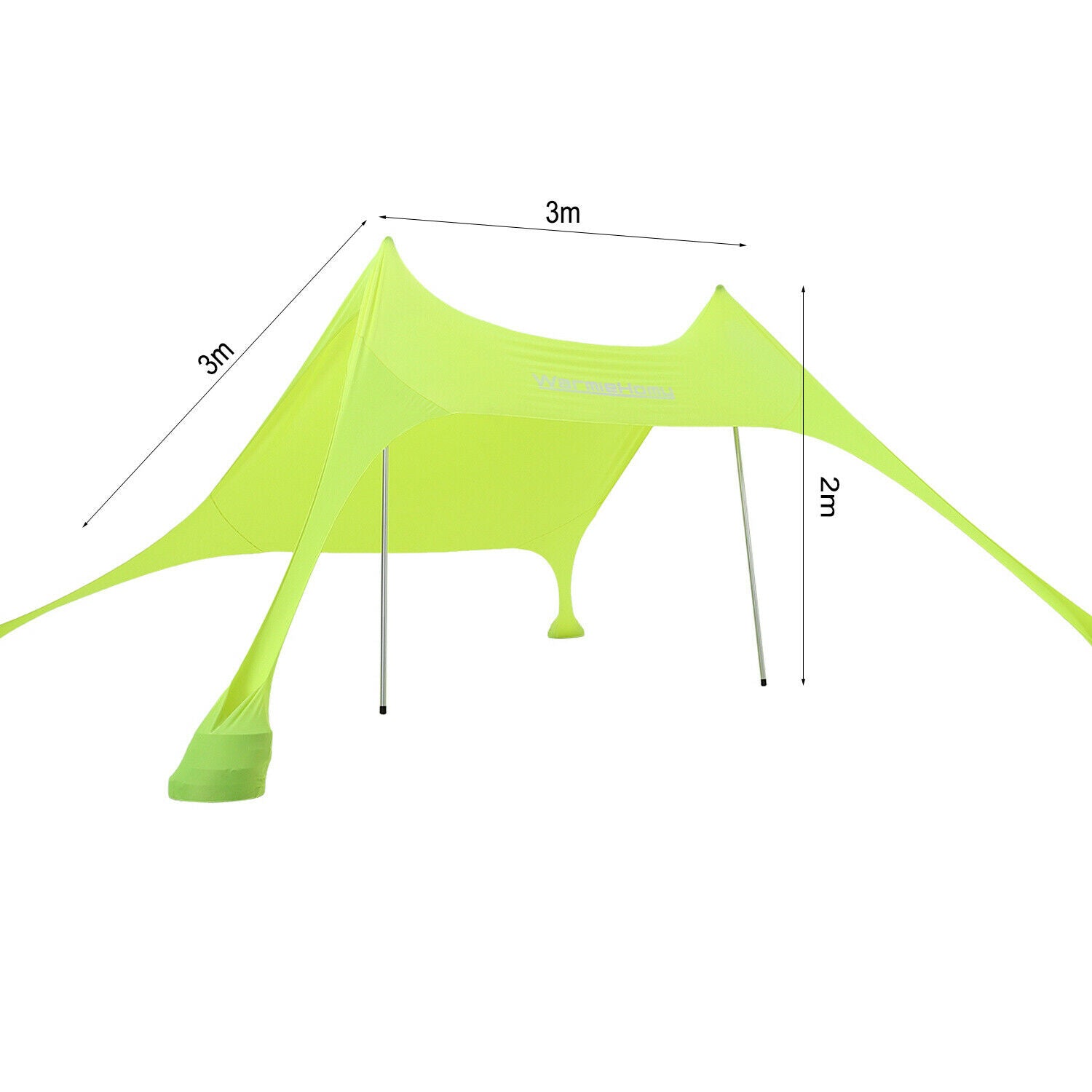 3-4Person Family Tent Beach Fishing Camping Garden Tent Shelter UV Protection UK