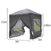 Outdoor Pop up Gazebo 2x2 3x3 m Garden Marquee Party Tent Sun Canopy Home Grey