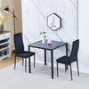 3/5Pcs Small Space Dining Set Square Glass Dining Table+ 2/4 Dining Chairs Home