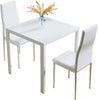 3/5Pcs Small Space Dining Set Square Glass Dining Table+ 2/4 Dining Chairs Home