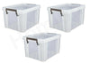 5 L LITRE CLEAR PLASTIC STORAGE BOXES WITH LID STACKABLE STACKING CLIP LOCK LID