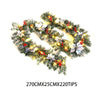 9ft Thick Christmas Garland XMAS Decorative Pre-Lit LED Lights Door Shop Wreath