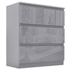 High Gloss Chest of Drawers Tall Wide Bedside Table Cabinet Bedroom Furniture