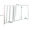 3/4 Panels Collapsible Pet Gate Dog Fence Playpen Child Safety Stair Baffle Wood