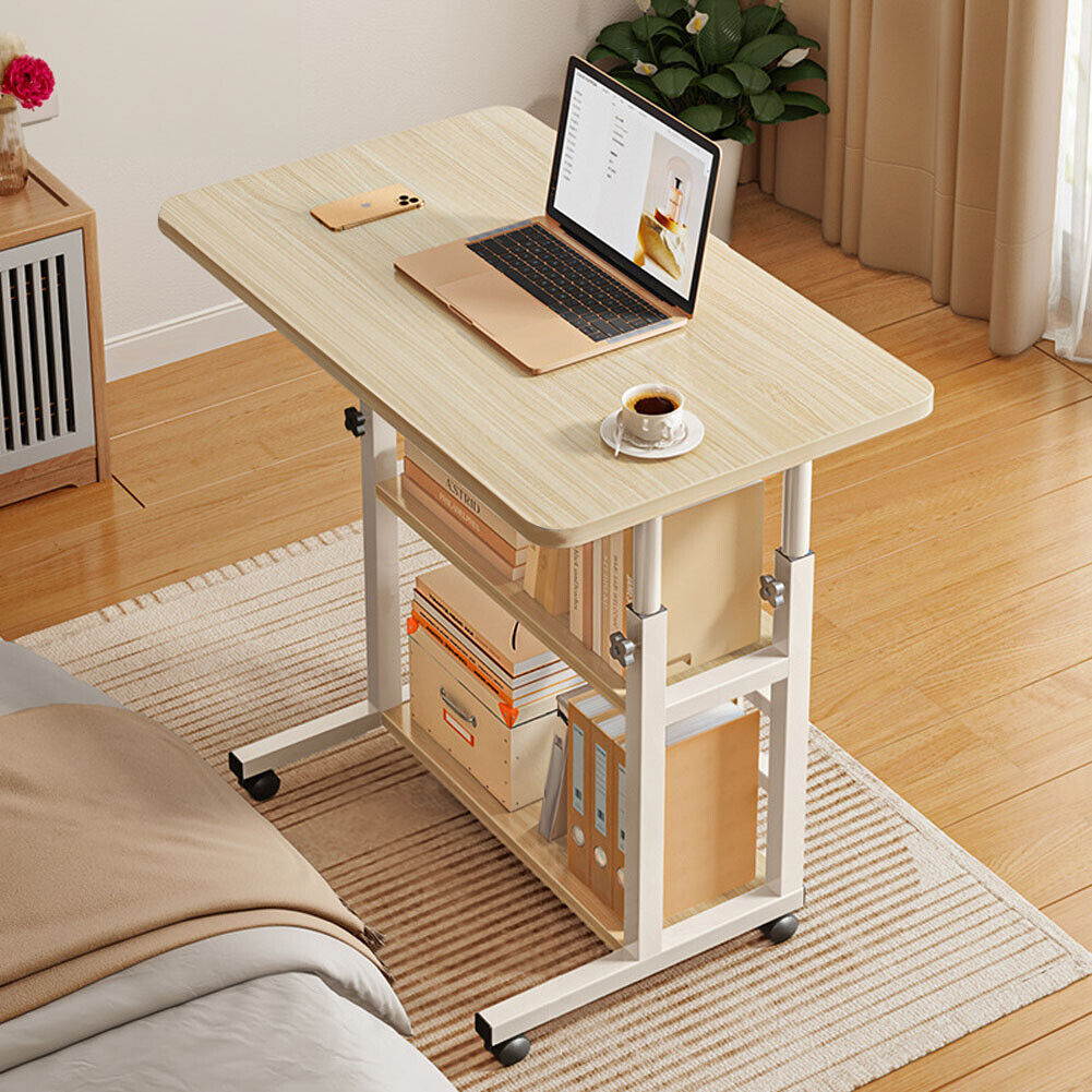 Adjustable Height Mobile Laptop Table Notebook Desk Sofa Bed Tray Stand Computer