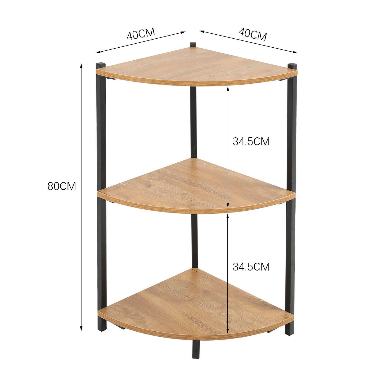 Wooden Corner Storage Rack 3 4 Tier Shelving Bookcase Plant Pot