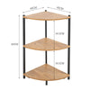 Wooden Corner Shelf Bookshelf Display Storage Shelving Unit Home Office Standing