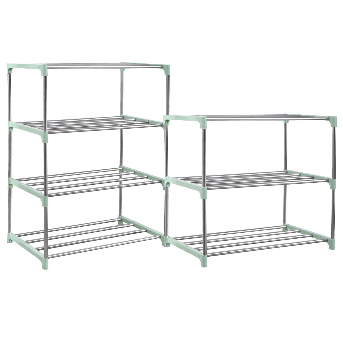 3-8 Tier Shoe Rack Stand Storage Organiser Lightweight Compact Space Save Shelf