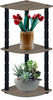 3 Tier Corner Shelf Storage Rack Organiser Display Bookshelf Turn-N-Tube
