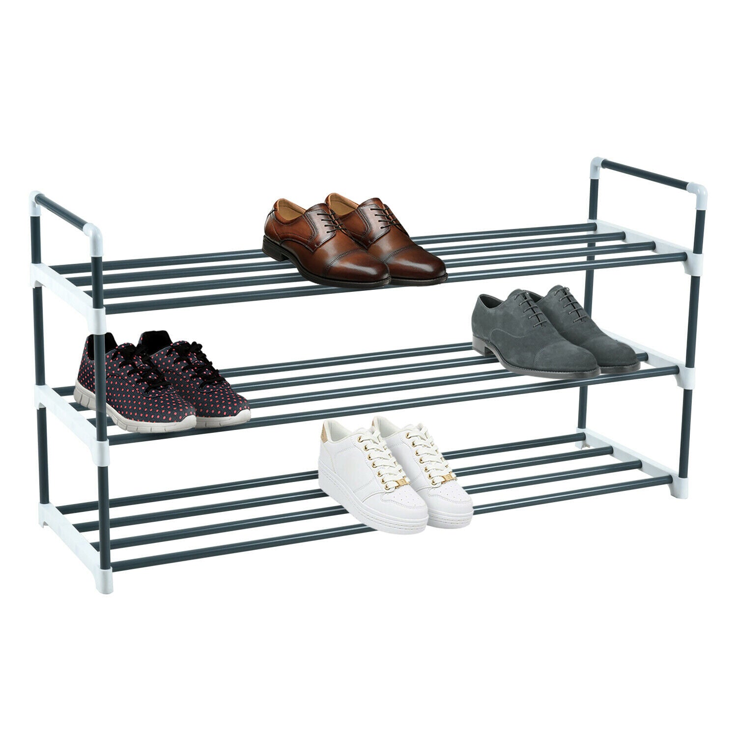 KNIGHT 3 / 5 /7 Tier Heavy Duty Metal Shoe Rack,Quick Assembly No Tools Required
