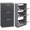 Shoe Cabinet Storage Unit Wooden Shoe Rack Stand Cupboard 2 3 Drawer Organiser