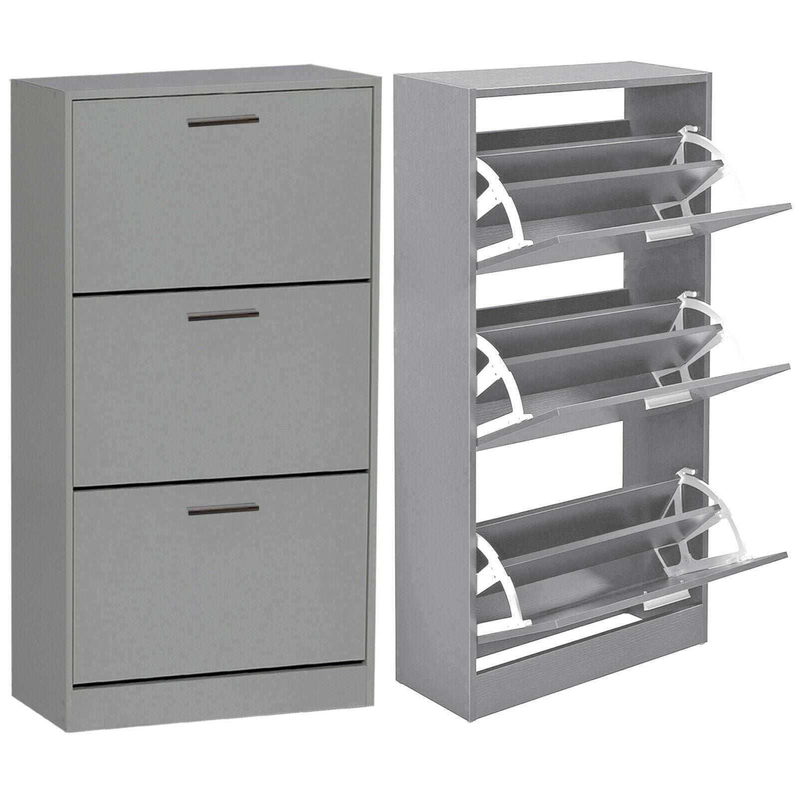 Shoe Cabinet Storage Unit Wooden Shoe Rack Stand Cupboard 2 3 Drawer Organiser