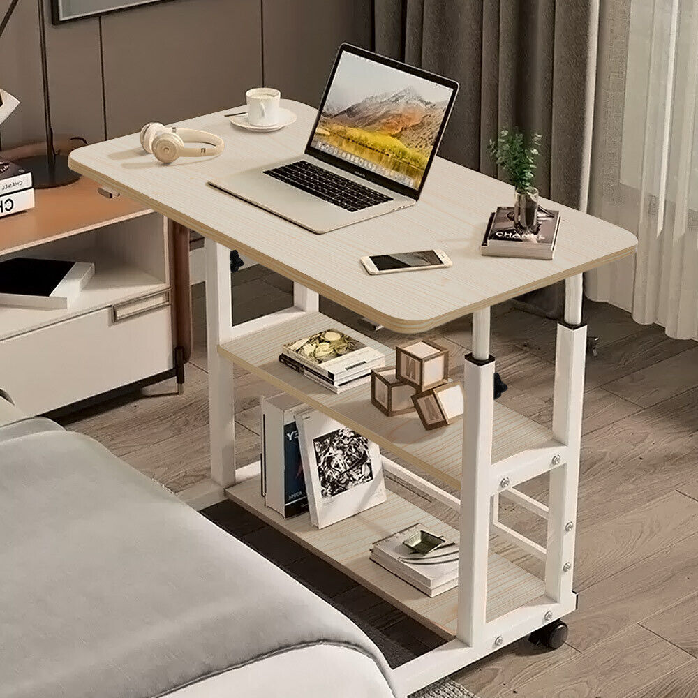 Adjustable Height Mobile Laptop Table Notebook Desk Sofa Bed Tray Stand Computer