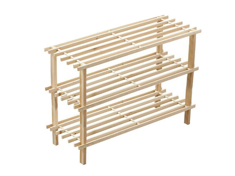 36 PAIR HANGING OVER THE DOOR SHOE RACK 2,3,4 TIER SLATTED WOODEN SHOE RACK UNIT