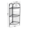 Free Standing Corner Storage Shelf Rack Metal Kitchen Bathroom Organizer Stand